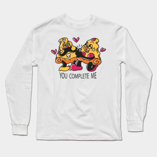 Cartoon Pizza Food Valentines Day Long Sleeve T-Shirt